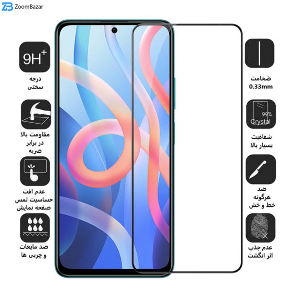 محافظ صفحه نمایش 5D بوف مدل F33-G مناسب برای گوشی موبایل شیائومی Redmi Note 11 5G/Poco M4 Pro 5G/Note 11T 5G