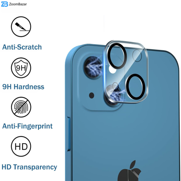 محافظ لنز دوربین بوف مدل 3D Clear-G مناسب برای گوشی موبایل اپل Iphone 13 /13 Mini
