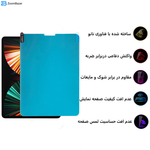 محافظ صفحه نمایش مات بوف مدل Slcm مناسب برای تبلت اپل iPad Pro 12.9 2021/2020/2018