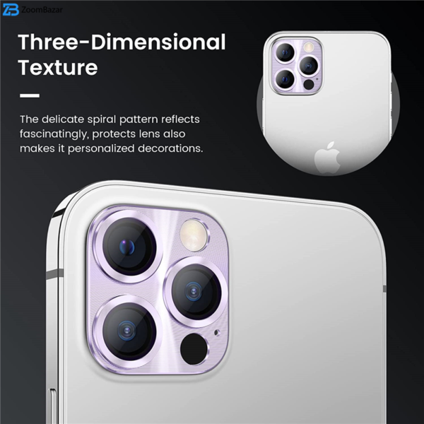 محافظ لنز دوربین بوف مدل 3D-Pro مناسب برای گوشی موبایل اپل Iphone 13 Pro Max