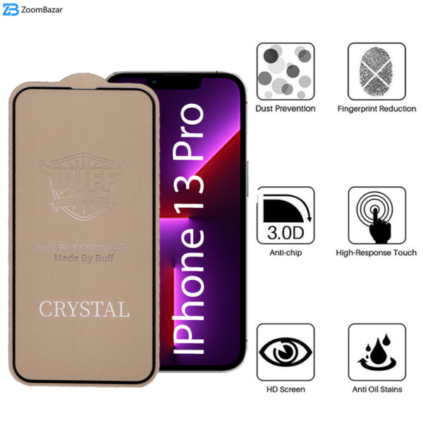 محافظ صفحه نمایش 5D بوف مدل Cry مناسب برای گوشی موبایل اپل IPhone 13 Pro