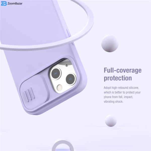 کاور نیلکین مدل CamShield Silky silicon مناسب برای گوشی موبایل اپل iPhone 13