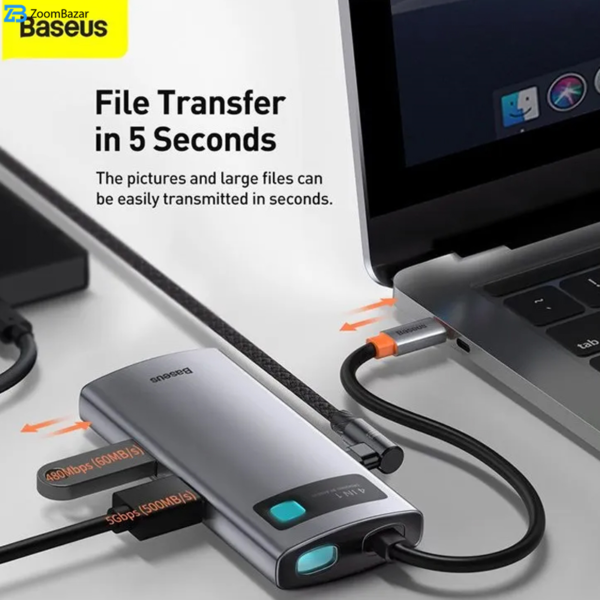 هاب 4 پورت USB-C باسئوس مدل CYOG