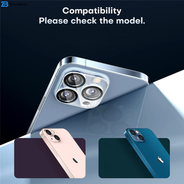 محافظ لنز دوربین بوف مدل 3D Clear-G مناسب برای گوشی موبایل اپل Iphone 13 Pro Max/13 Pro