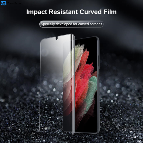 محافظ صفحه نمایش نیلکین مدل Impact Resistant مناسب برای گوشی موبایل سامسونگ Galaxy S21 Ultra بسته دو عددی