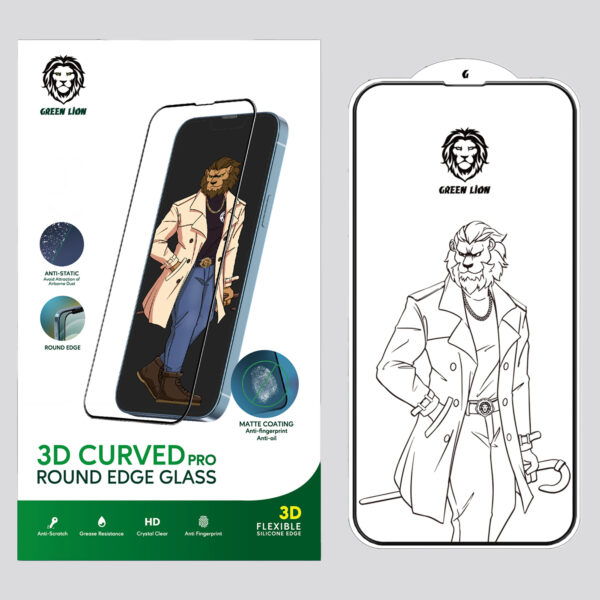 محافظ صفحه نمایش گرین مدل Curved-Pro مناسب برای گوشی موبایل اپل iPhone 13 Pro Max