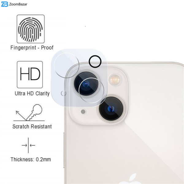 محافظ لنز دوربین بوف مدل Clear مناسب برای گوشی موبایل اپل Iphone 13 /13 Mini