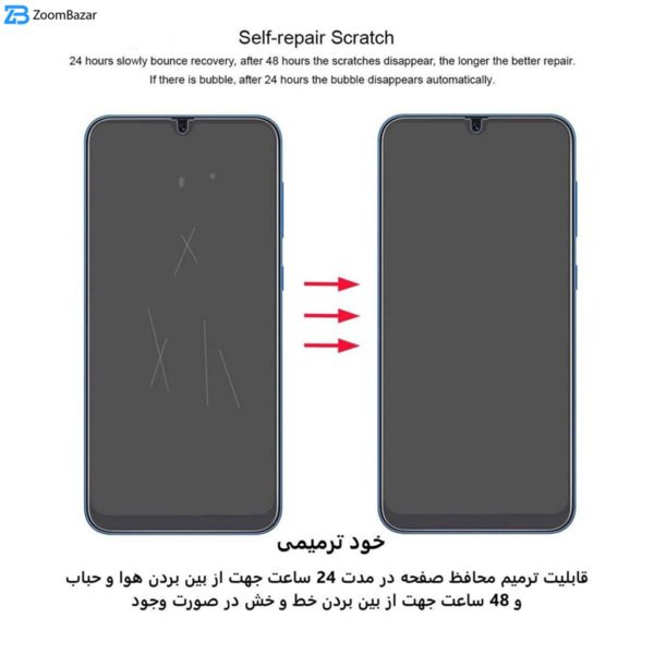 محافظ صفحه نمایش بوف مدل Hg01 مناسب برای گوشی موبایل سامسونگ Galaxy Z Flip1 به همراه محافظ پشت گوشی