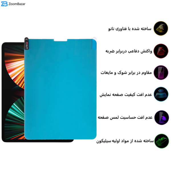 محافظ صفحه نمایش مات بوف مدل Slcm مناسب برای تبلت اپل iPad Pro 12.9 2021/2020/2018