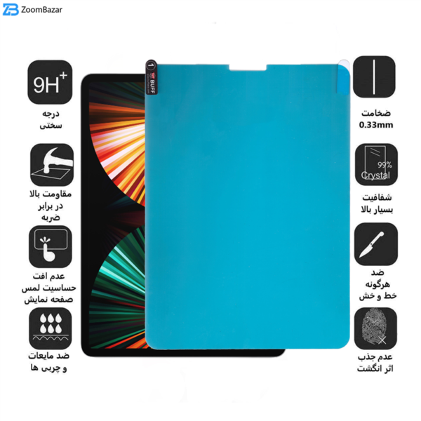 محافظ صفحه نمایش مات بوف مدل Slcm مناسب برای تبلت اپل iPad Pro 12.9 2021/2020/2018