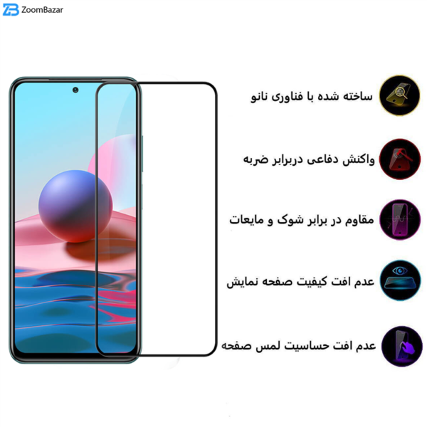 محافظ صفحه نمایش سرامیکی بوف مدل CF9 مناسب برای گوشی موبایل شیائومی Redmi Note 10 4G/Redmi Note 10s