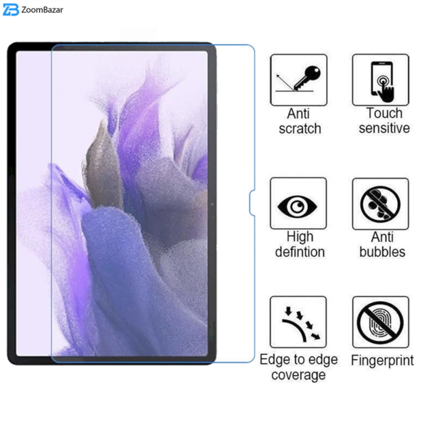 محافظ صفحه نمایش بوف مدل 5D-Plus مناسب برای تبلت سامسونگ Galaxy Tab S7 FE /S7 Plus/ T975 / T976B / T970/ T735