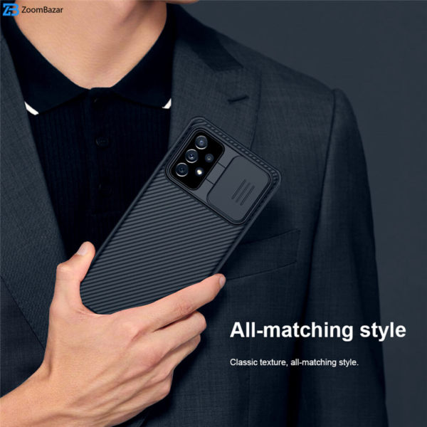 کاور نیلکین مدل Hgm-CMg مناسب برای گوشی موبایل سامسونگ Galaxy A72 4G/5G به همراه محافظ صفحه نمایش