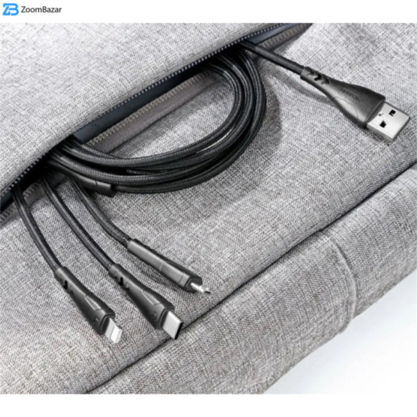 کابل تبدیل USB به Micro USB/ USB-C / لایتنینگ مک دودو مدل ca-6960 طول 1.2 متر