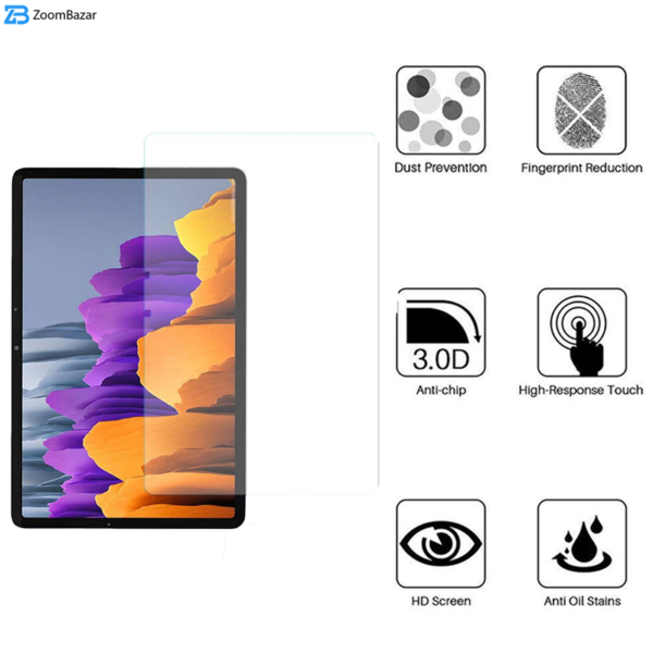 محافظ صفحه نمایش بوف مدل 5D-Plus مناسب برای تبلت سامسونگ Galaxy Tab S7 / T870 / T875