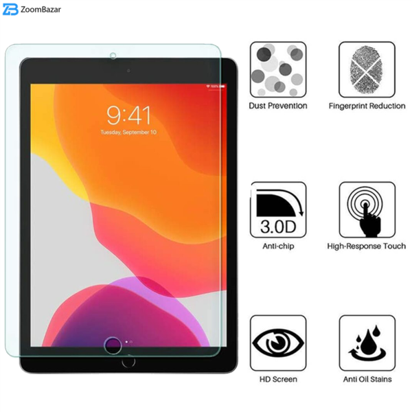 محافظ صفحه نمایش بوف مدل 5D-Plus مناسب برای تبلت اپل iPad Pro 10.2 2021/2020/2019
