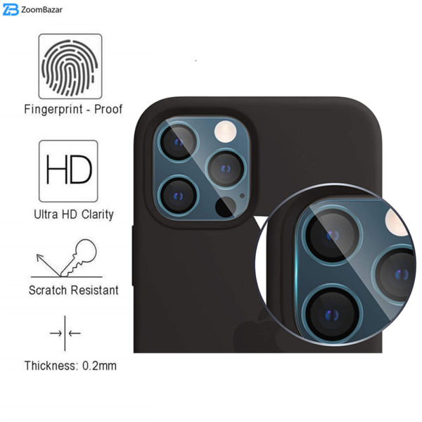 محافظ لنز دوربین بوف مدل 3D-Pro مناسب برای گوشی موبایل اپل Iphone 13 Pro