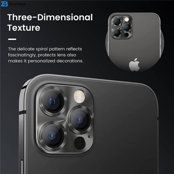 محافظ لنز دوربین بوف مدل 3D-Pro مناسب برای گوشی موبایل اپل Iphone 13 Pro Max