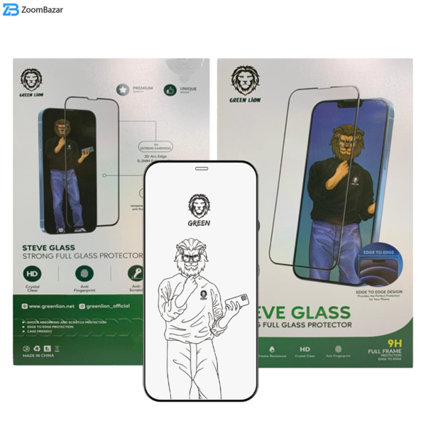 محافظ صفحه نمایش گرین مدل Steve مناسب برای گوشی موبایل اپل iPhone 13 / 13 Pro