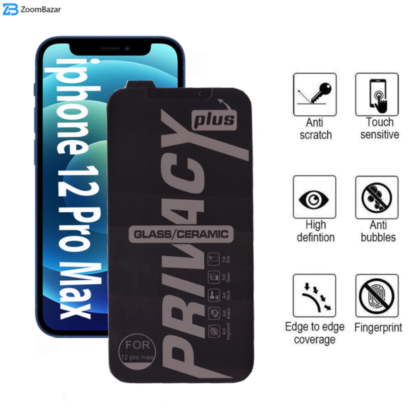 کاور نیلکین مدل Privacyshield-CM مناسب برای گوشی موبایل اپل IPhone 12 Pro Max به همراه محافظ صفحه نمایش