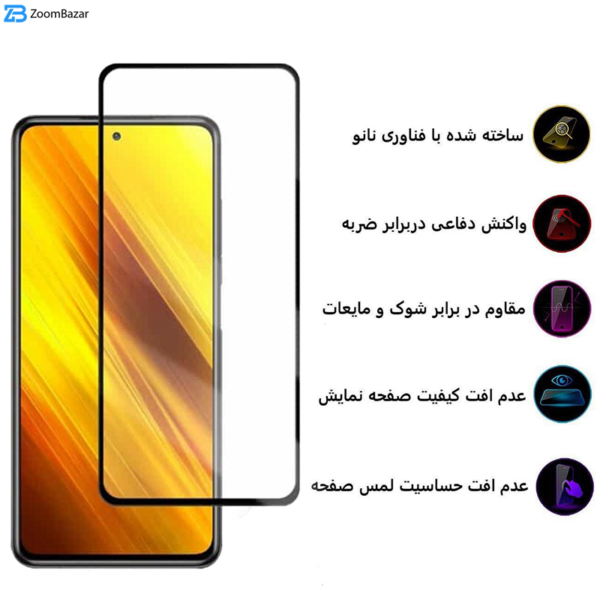 محافظ صفحه نمایش سرامیکی بوف مدل CF9 مناسب برای گوشی موبایل شیائومی Poco X3/Poco X3 NFC/Poco X3 Pro