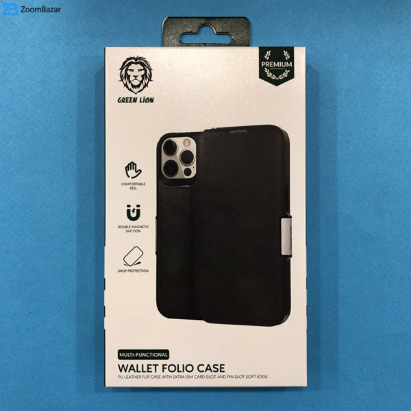 کیف کلاسوری گرین مدل Folio Case مناسب برای گوشی موبایل اپل IPhone 13 Pro
