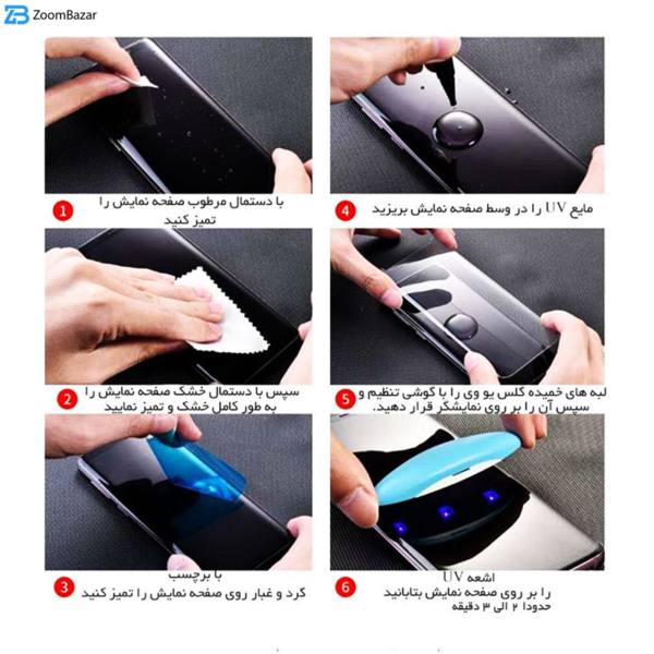 محافظ صفحه نمایش یووی لایت گرین مدل Curved-UV مناسب برای گوشی موبایل سامسونگ Galaxy Note 10 Plus