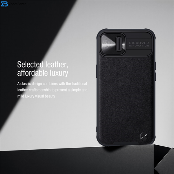 کاور نیلکین مدل CamShield Leather مناسب برای گوشی موبایل اپل IPhone 13