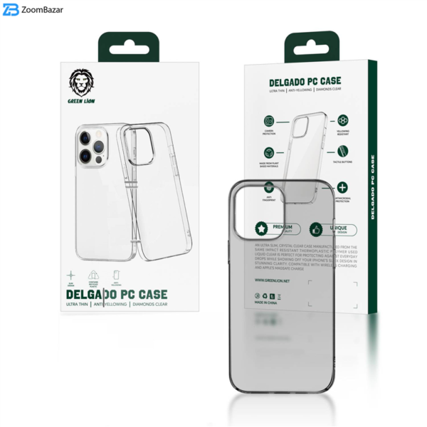 کاور گرین مدل Delgado PC Case مناسب برای گوشی موبایل اپل iphone 13 Pro Max