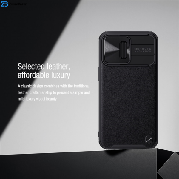 کاور نیلکین مدل CamShield Leather مناسب برای گوشی موبایل اپل IPhone 13 Pro