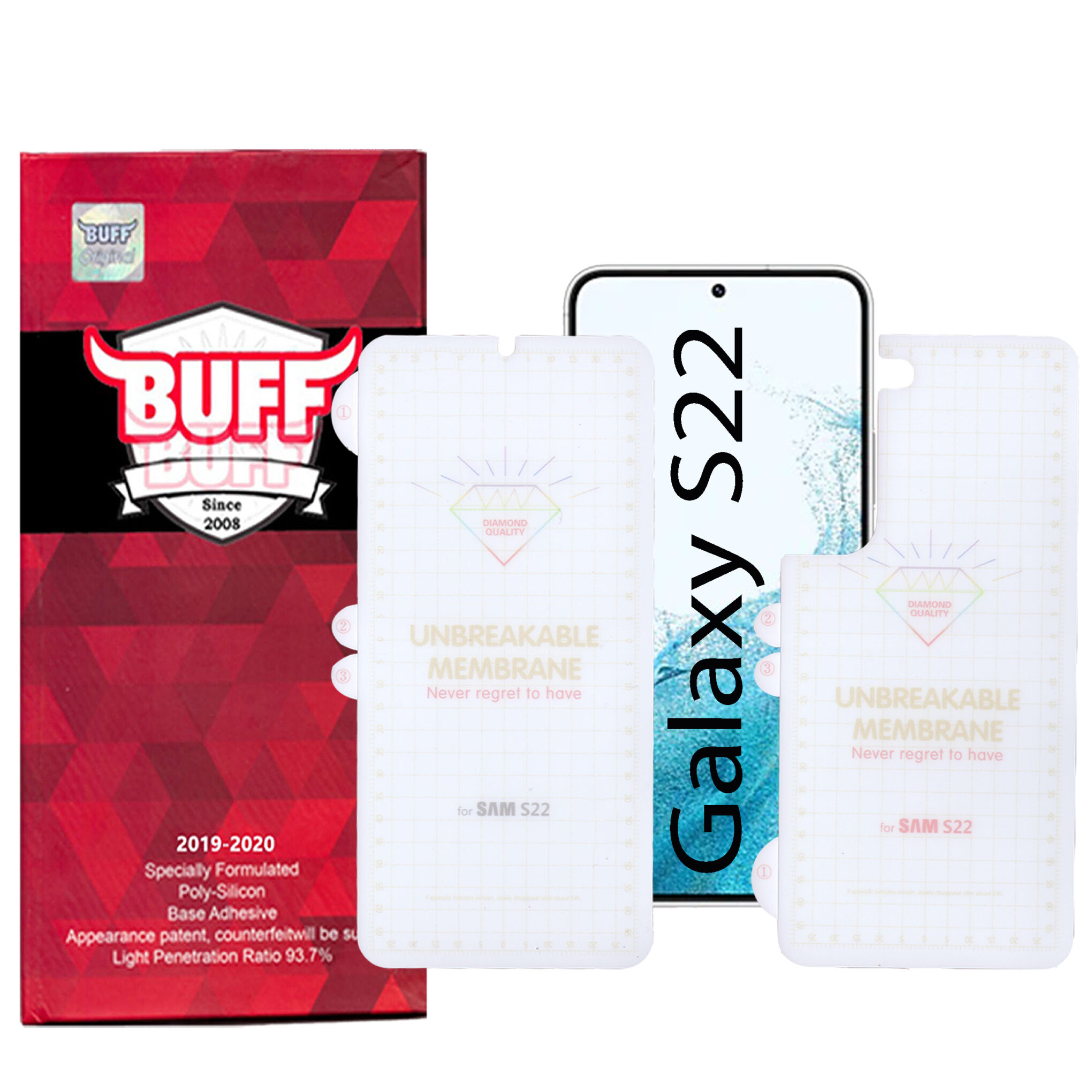 محافظ صفحه نمایش بوف مدل Hydrogel مناسب برای گوشی موبایل سامسونگ Galaxy S22 به همراه محافظ پشت گوشی