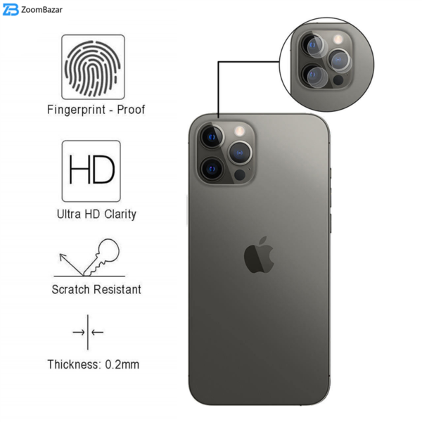 محافظ لنز دوربین بوف مدل Slc02 مناسب برای گوشی موبایل اپل Iphone 12 Pro Max