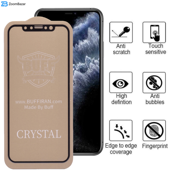 محافظ صفحه نمایش بوف مدل Crystal-G مناسب برای گوشی موبایل اپل iPhone 11 Pro/iPhone XS/iPhone X