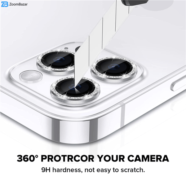 محافظ لنز دوربین بوف مدل Diamond-Luxury-G مناسب برای گوشی موبایل اپل iphone 13 Pro Max / 13 Pro