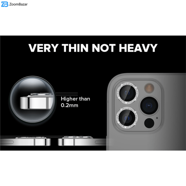 محافظ لنز دوربین بوف مدل Diamond-Luxury-G مناسب برای گوشی موبایل اپل iphone 13 Pro Max / 13 Pro