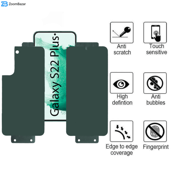 محافظ صفحه نمایش بوف مدل Full Body مناسب برای گوشی موبایل سامسونگ Galaxy S22 Plus به همراه محافظ پشت گوشی
