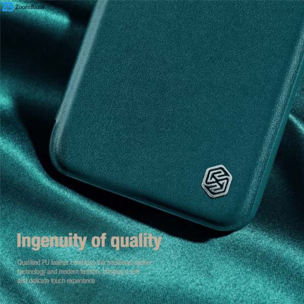 کیف کلاسوری نیلکین مدل Qin Pro Plain Cloth مناسب برای گوشی موبایل سامسونگ Galaxy S22 Ultra