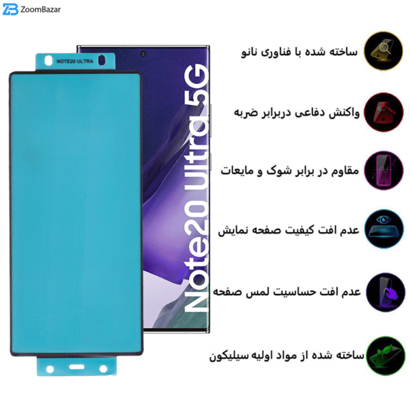 محافظ صفحه نمایش بوف مدل Silicone-G مناسب برای گوشی موبایل سامسونگ Galaxy Note 20 Ultra