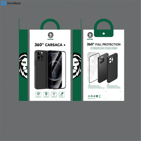 کاور گرین مدل Carsaca Plus مناسب برای گوشی موبایل اپل iPhone 13 Pro Max به همراه محافظ صفحه نمایش