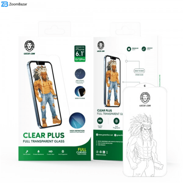 محافظ صفحه نمایش گرین مدل CLEAR PLUS مناسب برای گوشی موبایل اپل iPhone 13/13 Pro