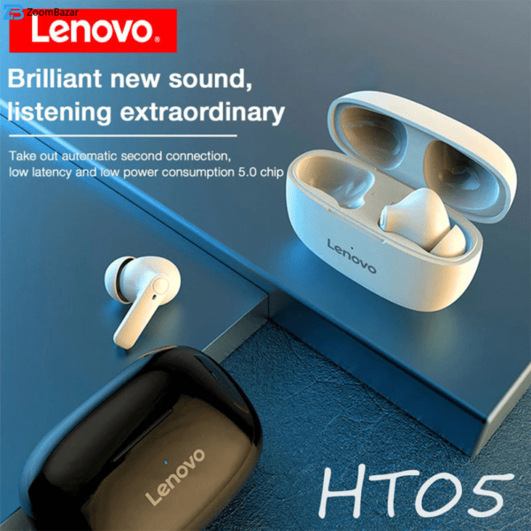 هندزفری لنوو مدل HAM Lenovo HT05 TWS Bluetooth 5.0 Earphones Hi-Fi Stereo