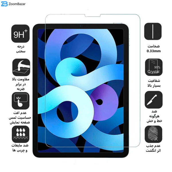 محافظ صفحه نمایش بوف مدل 5D-Plus مناسب برای تبلت اپل Ipad Air 10.9 / Air 4 / Air 2020 / Air 5 / Air 2022 / Air 4th generation / Air 5th generation