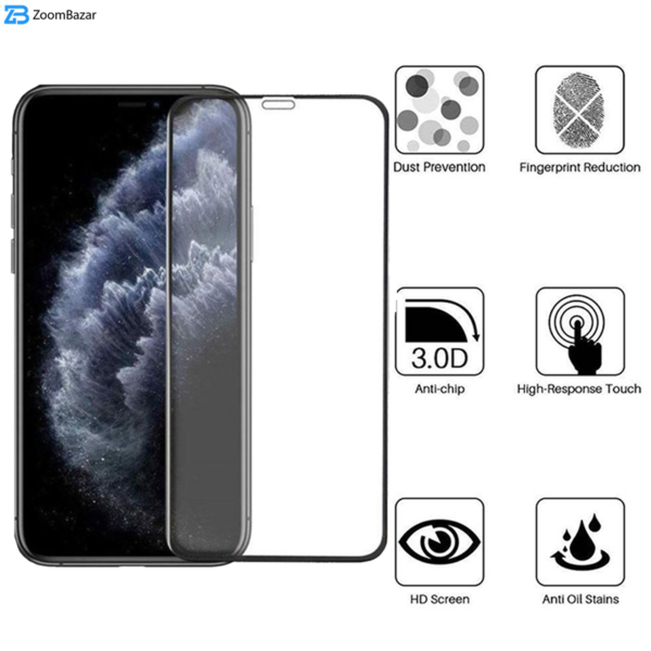 محافظ صفحه نمایش 5D مات بوف مدل 5D-Matte مناسب برای گوشی موبایل اپل iPhone 11 Pro / XS / X