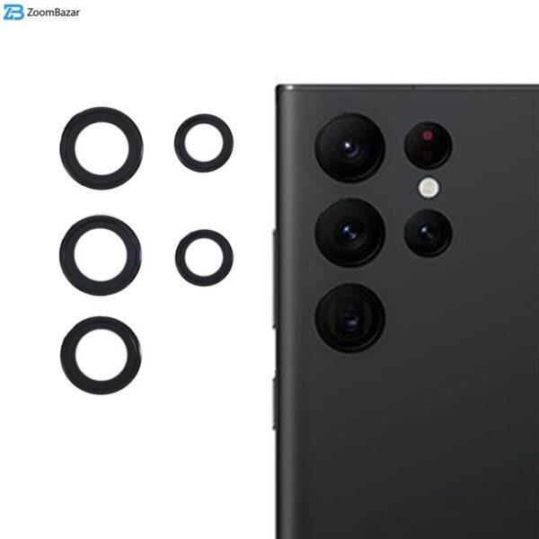محافظ لنز دوربین بوف مدل Color Lenz Film مناسب برای گوشی موبایل سامسونگ Galaxy S22 Ultra