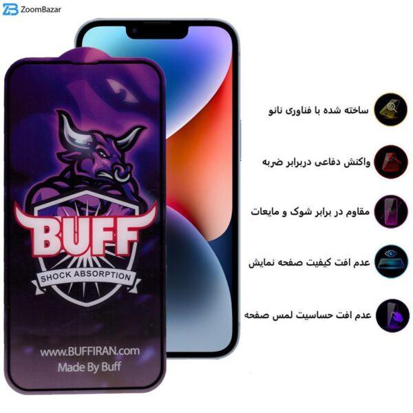 محافظ صفحه نمایش بوف مدل 5D Buffer مناسب برای گوشی موبایل اپل Iphone 14 Plus