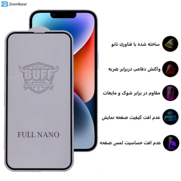 محافظ صفحه نمایش بوف مدل Full Nano-G مناسب برای گوشی موبایل اپل Iphone 14 Plus