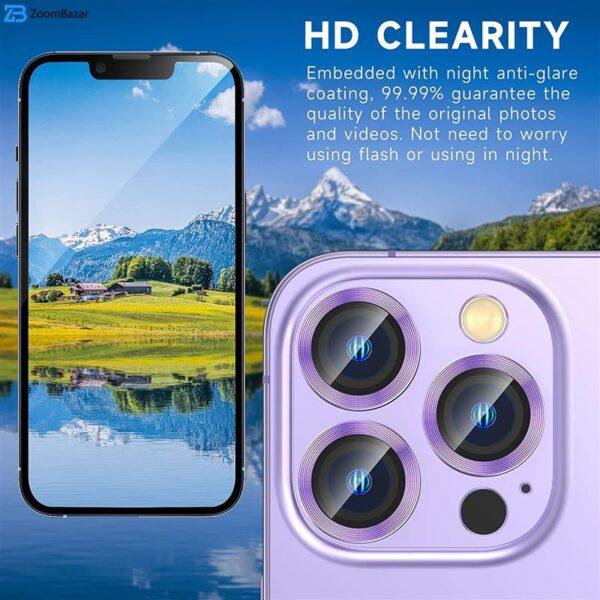 محافظ لنز دوربین بوف مدل HD-ColorLenz مناسب برای گوشی موبایل اپل Iphone 14 Pro Max / 14 Pro
