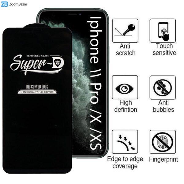 محافظ صفحه نمایش اپیکوی مدل Super 5D مناسب برای گوشی موبایل اپل iPhone 11 Pro / X / Xs
