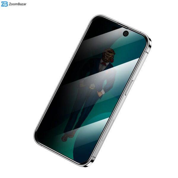 محافظ صفحه نمایش حریم شخصی گرین مدل 3D Elegant Privacy مناسب برای گوشی موبایل اپل iPhone 14 Pro Max