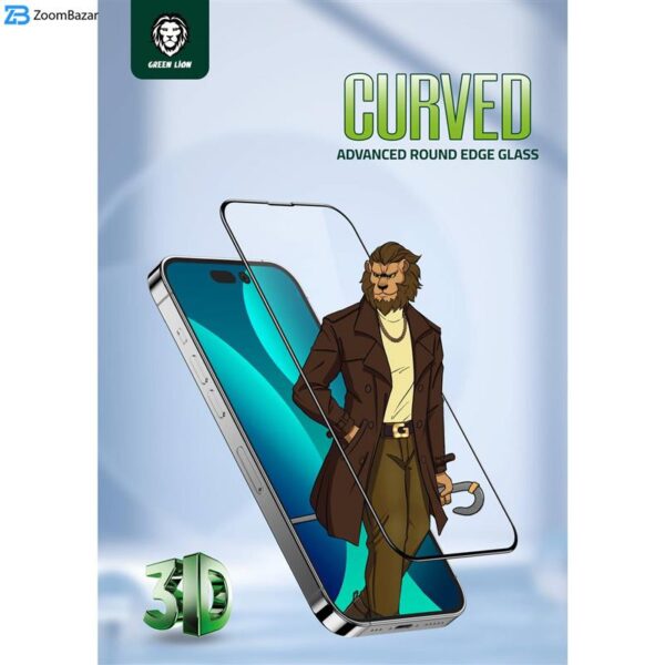 محافظ صفحه نمایش گرین مدل 3D Curved Pro مناسب برای گوشی موبایل اپل iPhone 14